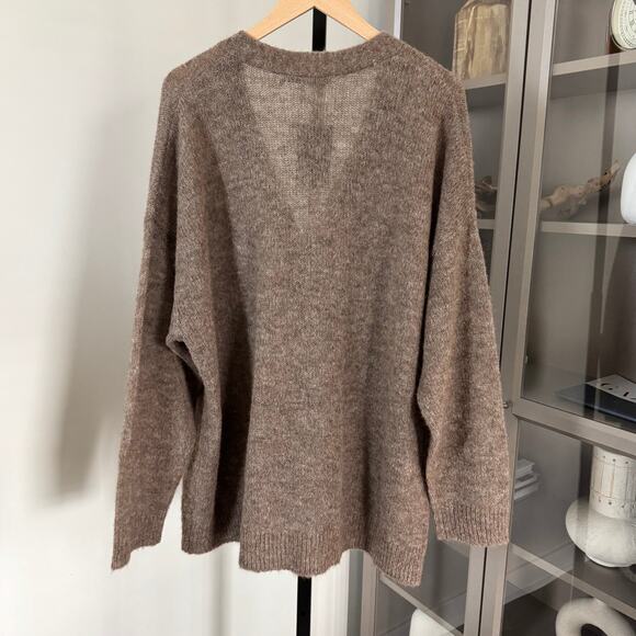 Jenni Kayne V-Neck Button Up Oversized Drew Cardigan XXL NEW Alpaca Wool Knit - Picture 4 of 5